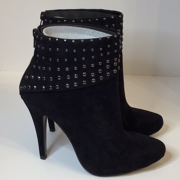 MIXX  JENNY BLACK SUEDE ANKLE SHOES SZ 10 - Picture 4 of 13